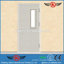 Puerta de salida de incendios JK-F9047 con vidrio templado / vidrio caliente de venta puerta ignífuga / puerta de fuego galvanzied